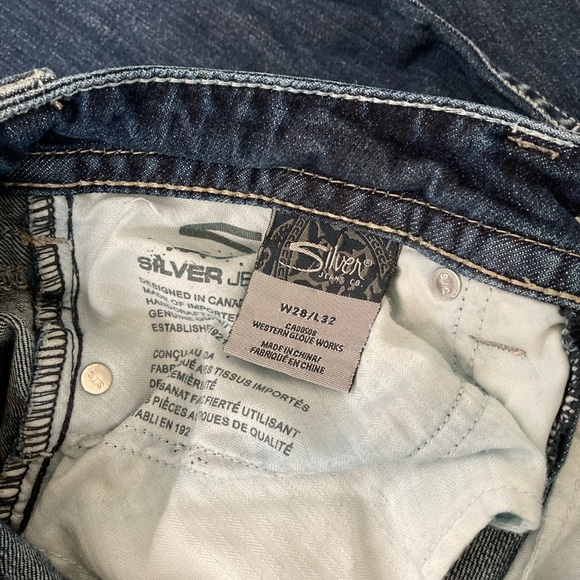 Silver Suki Women’s Dark Wash Mid-Rise Bootcut Jeans Sz 28/32 - Picture 8 of 9